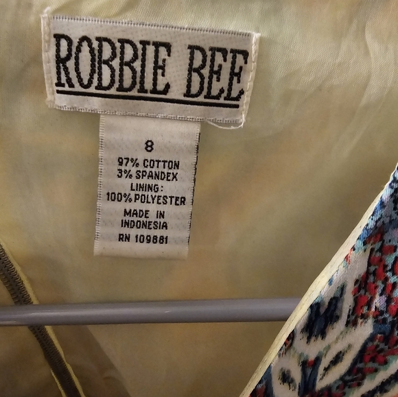 Robbie Bee Multicolor Paisley Dress Size 8 - Picture 3 of 4